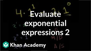 Evaluating exponential expressions 2