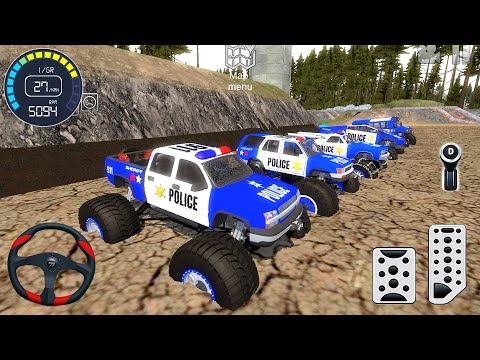 Juegos De Carros - Police Monster Truck Impossible Stunts #4 - Car Extreme Racing Android Gameplay