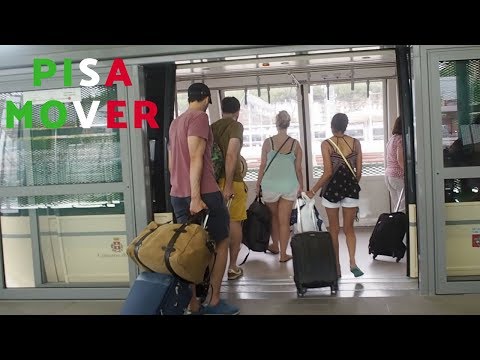 Taking the Pisa Mover from Pisa Airport to Pisa Central Station