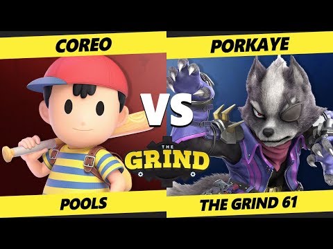 Smash Ultimate Tournament - Coreo (Ness)  Vs. Porkaye (Wolf) - The Grind 61 Pools B8 WSF