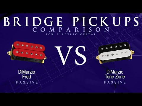 DiMarzio FRED vs TONE ZONE - Passive Bridge Guitar Pickup Comparison Tone Demo