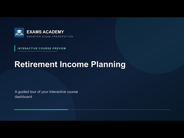 Preview of CII AF8: Retirement Income Planning