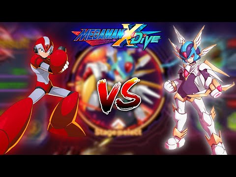 X (Rising Fire Ver.) Vs Copy X - Guild Boss | Mega Man X DiVE (Mobile Controls PvE)
