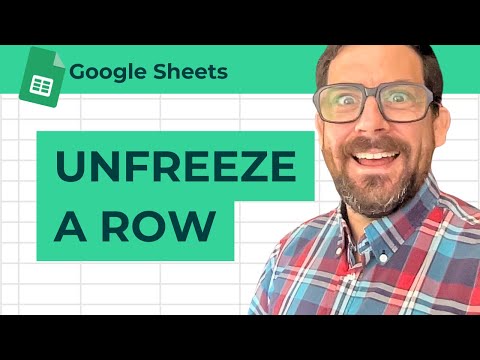 How to UnFreeze a Row in Google Sheets