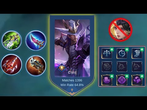 THIS CLINT OFFLANE BEST BUILD AND EMBLEM 2021 | CLINT OFFLANE TUTORIAL ONE HIT DELETE | MLBB