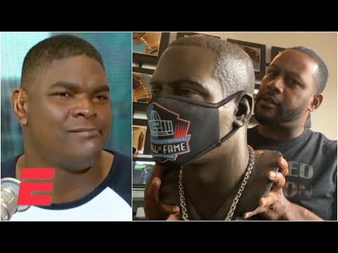 泰洛展示了他的名人堂半身像，以證明凱肖恩在場上並沒有佔據主導地位｜KJZZ (Ty Law shows off his Hall of Fame bust to prove Keyshawn didn't dominate him on the field | KJZ)