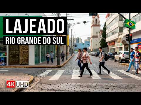 🇧🇷 Lajeado, Rio Grande do Sul — Walking Along the Main Street in the City Center — Walking Tour 4K