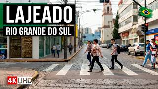 🇧🇷 Lajeado, Rio Grande do Sul — Walking Along the Main Street in the City Center — Walking Tour 4K