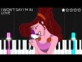 Hercules I Won T Say I M In Love EASY Piano Tutorial
