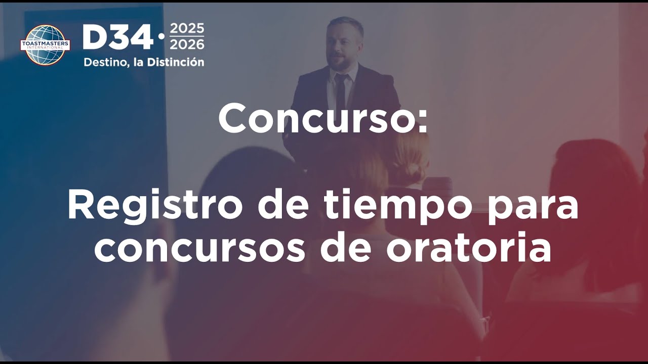 Registro de tiempo para concursos de oratoria