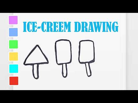 Ice-cream drawing easy way|| Learn Colors  with Easy and Advanced Ice cream Drawing for Beginners.
