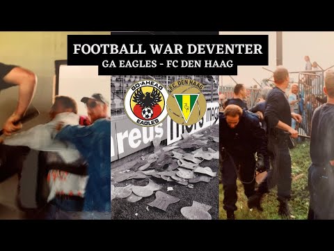 FOOTBALL WAR in DEVENTER🇳🇱ADO🔰FC DEN HAAG HOOLIGANS ON RAMPAGE AWAY at GO AHEAD EAGLES 1992