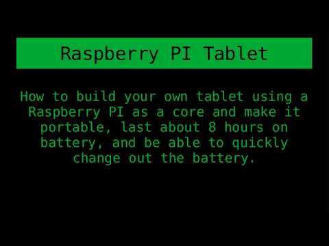 Building a Raspberry PI Tablet