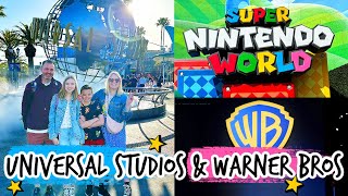 UNIVERSAL STUDIOS & WARNER BROS. STUDIO TOUR HOLLYWOOD! Super Nintendo World & Stars Hallow! 🎥