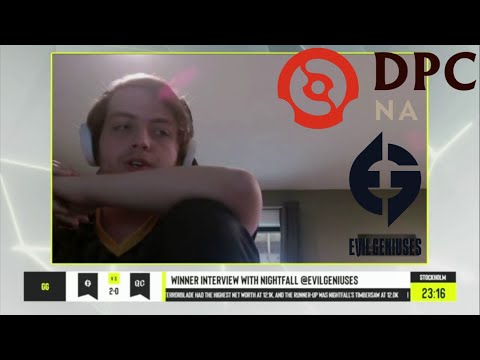 INTERVIEW WINNER WITH NIGHTFALL - EVIL GENIUSES VS QUINCY CREW - DPC NA 21/2022 Tour 2: Division I
