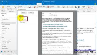 How to shrink email message to fit one page when printing in Outlook