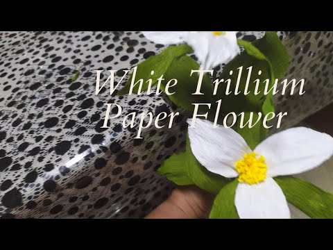 White Trillium Paper flower | Paper Craft ITutorial