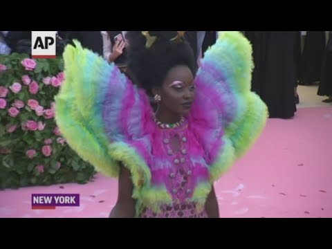 Lupita Nyong'o, Zendaya, Ezra Miller, Cara Delevingne and Harry Styles rocked dramatic outfits at the Met Gala in New York. (May 7)