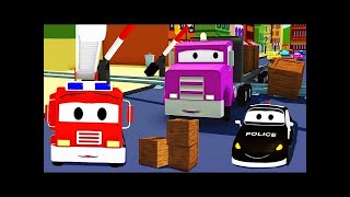 ベビーカーが立ち往生 そして, 消防車とパトカーのカーパトロール|子供向けのカー＆トラックアニメ - 2017