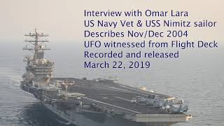 USS Nimitz sailor UFO Reported Nov 04 Omar Lara witness