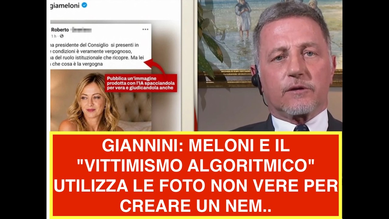 GIANNINI: MELONI E IL "VITTIMISMO ALGORITMICO"  UTILIZZA LE FOTO NON VERE PER CREARE UN NEM..