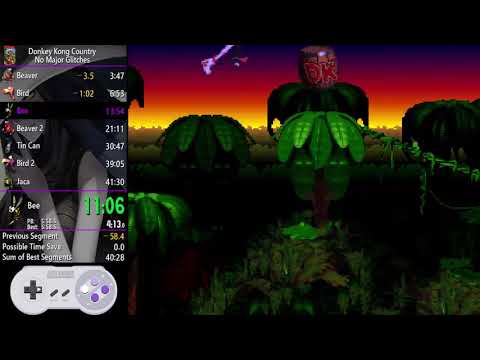 Donkey Kong Country No Major Glitches Speedrun in 37:54