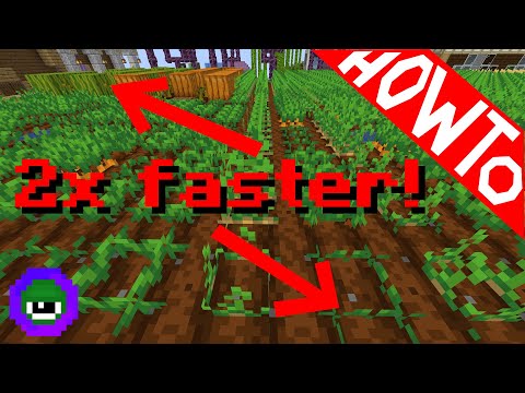 Minecraft: How to Make Food/Crops Grow 2x Faster - Tutorial