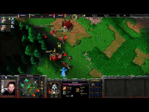 Romantic (HU) Fast (ORC) vs XiaoKai (ORC) Sini (NE) - WarCraft 3 - 2v2 - WC3653