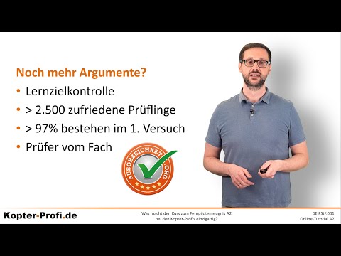 Wertgutschein: 70 € anrechenbar auf Onlinekurs + Prüfung für A2-Fernpilotenzeugnis (Drohnensteuerung) bei Kopter-Profi - Second Medium