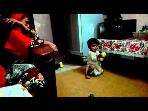 Awwab Tahir Playing with Apples  03 10 2015