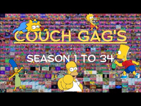 #simpsons  The Simpsons couch gag's season 1 to 34 #thesimpsons