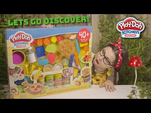 , title : 'Play Doh Kitchen Creations Deluxe Dinner Playset Making a Crepe and Cheeseburger'