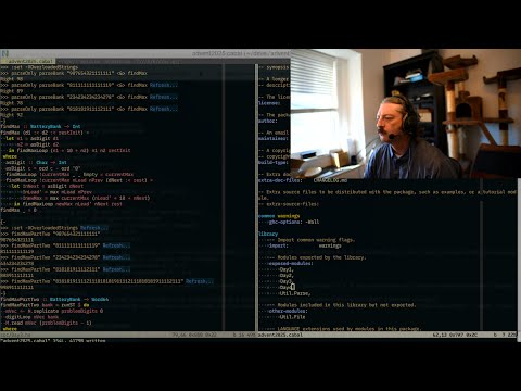 Live coding Advent of Code Day4 in Haskell