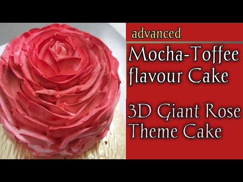 3-D Giant Rose Cake making || Special Recipe by Tejasri