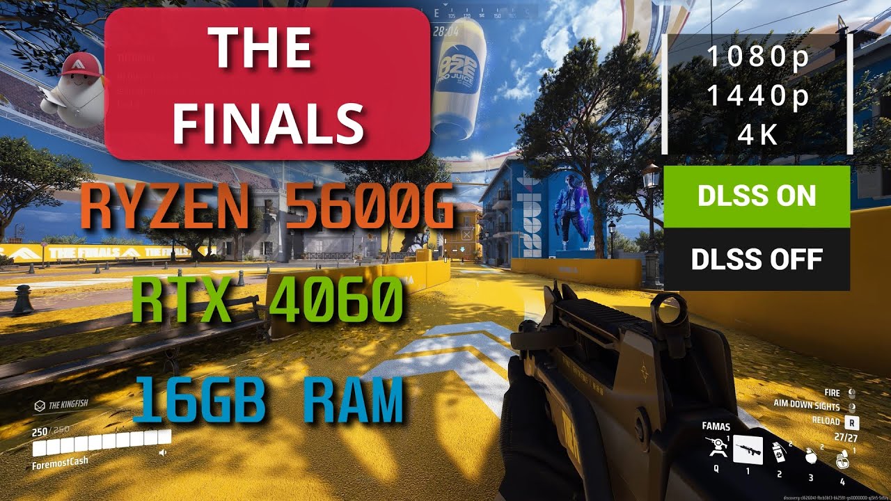 The Finals on RTX 4060 + Ryzen 5600G – 1080p/1440p/4K