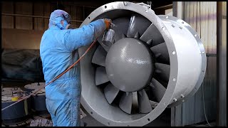 Fresh Air Axial Fan Making Process!  Traditional Fan Factory！