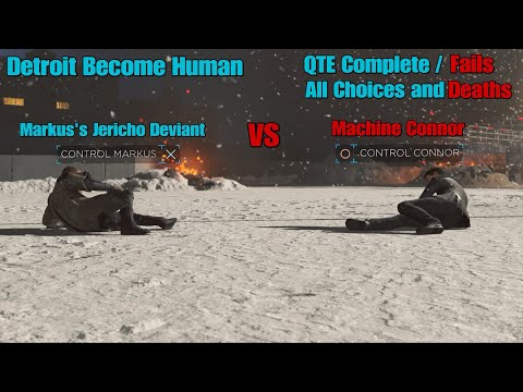 All Choices & Deaths To Control's Markus VS Control's Connor - Detroit: Become Human