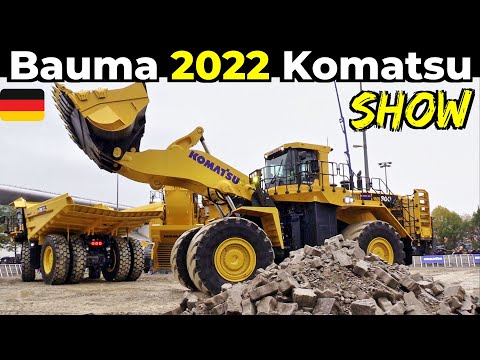 Komatsu at Bauma 2022 - Full Show at Messe München - Gigantic Loader PC4000E-11 & 1200Hp Truck HD785