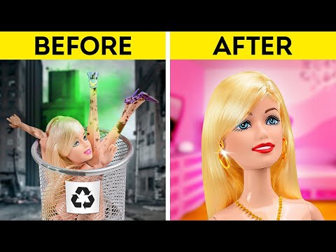 Barbie Transformation! 😍🤩 Barbie Doll Makeover Hacks And Crafts 🌈