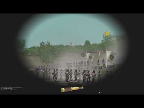 Scourge of War: Waterloo. Multiplayer battle, tactic map with battle scenes