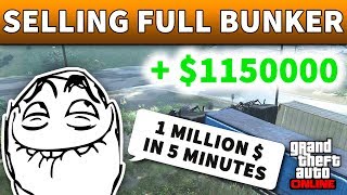 GTA 5 Selling Full Bunker | HOW TO SELL YOUR BUNKER IN GTA 5 ONLINE (Full Stock Selling)