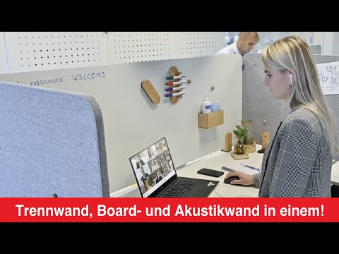 Artikelvideo 1 für Legamaster Tischtrennwand ELEMENTS 7-209811, grau 120,0 x 60,0 cm, 1 St., Artikelnummer 496479