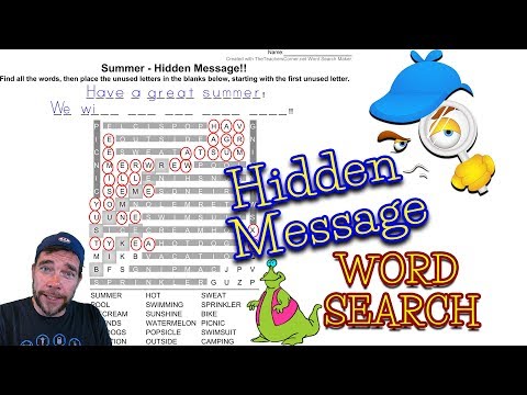 Part of a video titled Hidden Message Word Search Maker (Secret Message) - YouTube