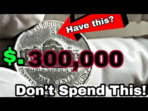 Most Expensive Five Cent Jefferson nickel 1942-S worth up to $300,000// Look For this!