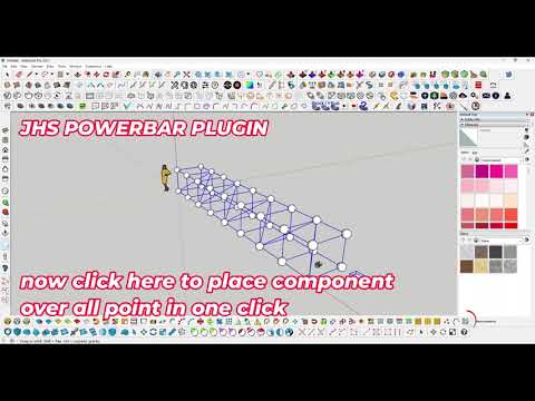sketchup tutorial  / making complex model / steel truss/   jhs powerbar plugin