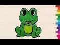 How to draw a Frog for kids easy drawing