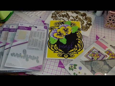 HSN Autoship: Crafter's Companion Fancy Fonts, Double-Sided Pansy, AG Love and Heart Card Tutorial!