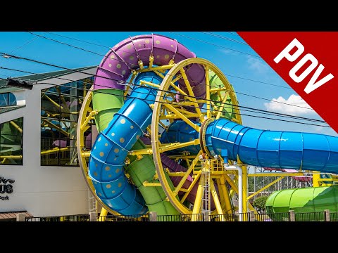 Medusa's Slidewheel: Crazy ROTATING Water Slide at Mt. Olympus | 1st in USA