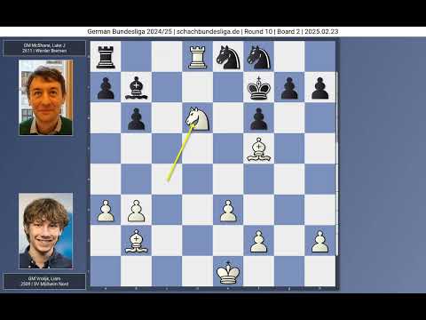 GM Liam Vrolijk vs GM Luke J McShane | German Bundesliga 2024-2025 | Round 10