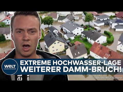FLUT-KATASTROPHE: Neuer Damm-Bruch! Überschwemmungen weiten sich in Süd-Deutschland aus